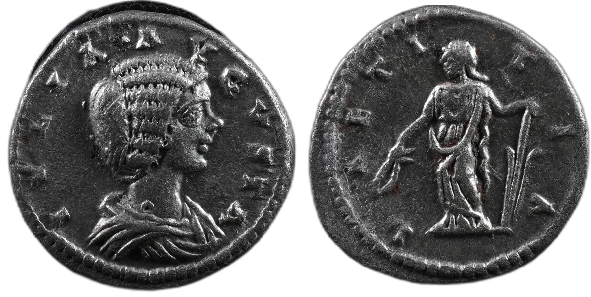 Julia Domna AR Denarius, Rome, LAETITIA, 196–211, RIC IV 561