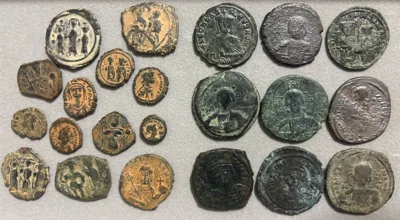 Lot of 22 Byzantine - Justinian Komnenos Romanus Phocas Tiberius etc