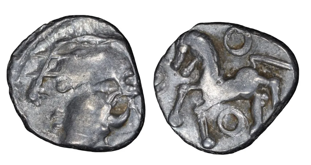 Celtic Gaul, The Aedui Mid 1st Century BC AR Quinarius