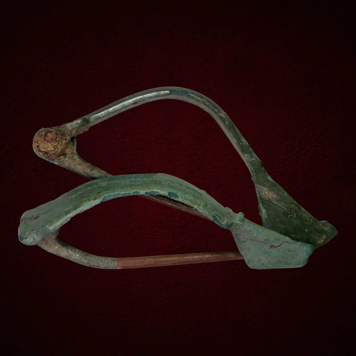 Pair of Roman Bronze Knee Fibulae, 2nd–3rd c. AD