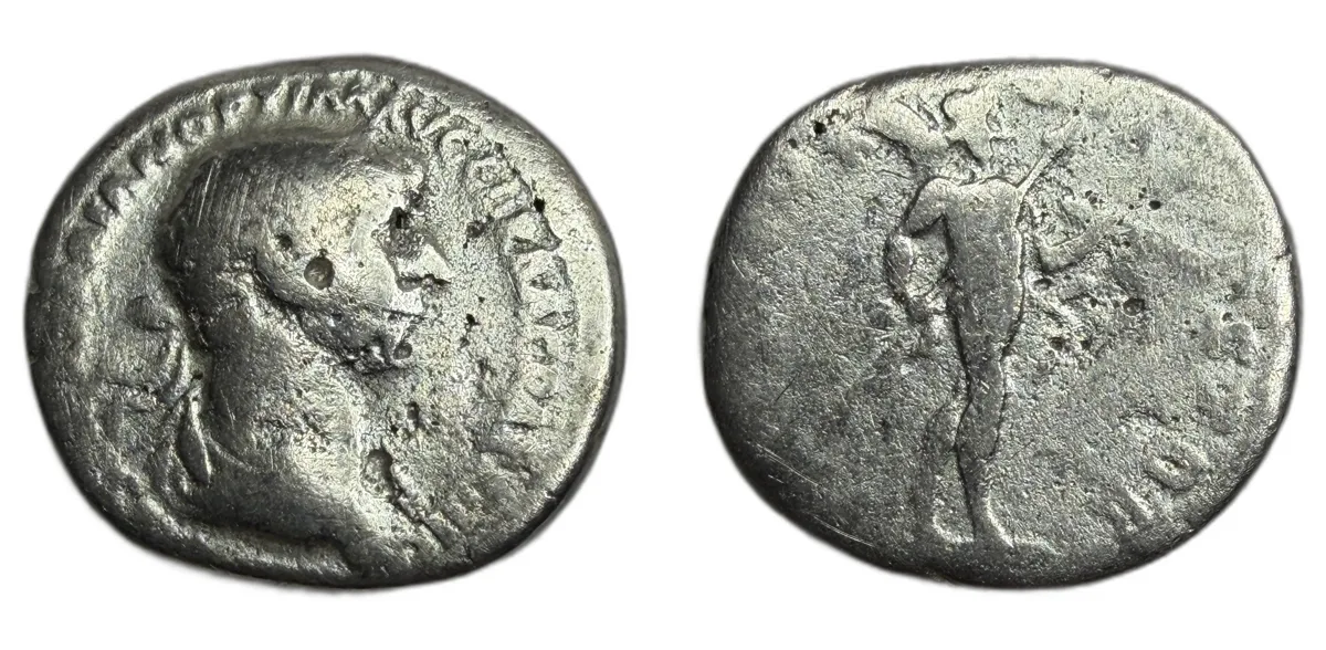 Trajan. Denarius. 112-117 AD. Rome. (Ric-331) Mars Advancing