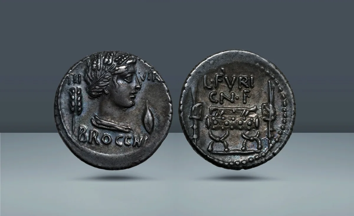 Roman Republic, Italy. L. Furius Brocchus, Rome, c. 63 BC