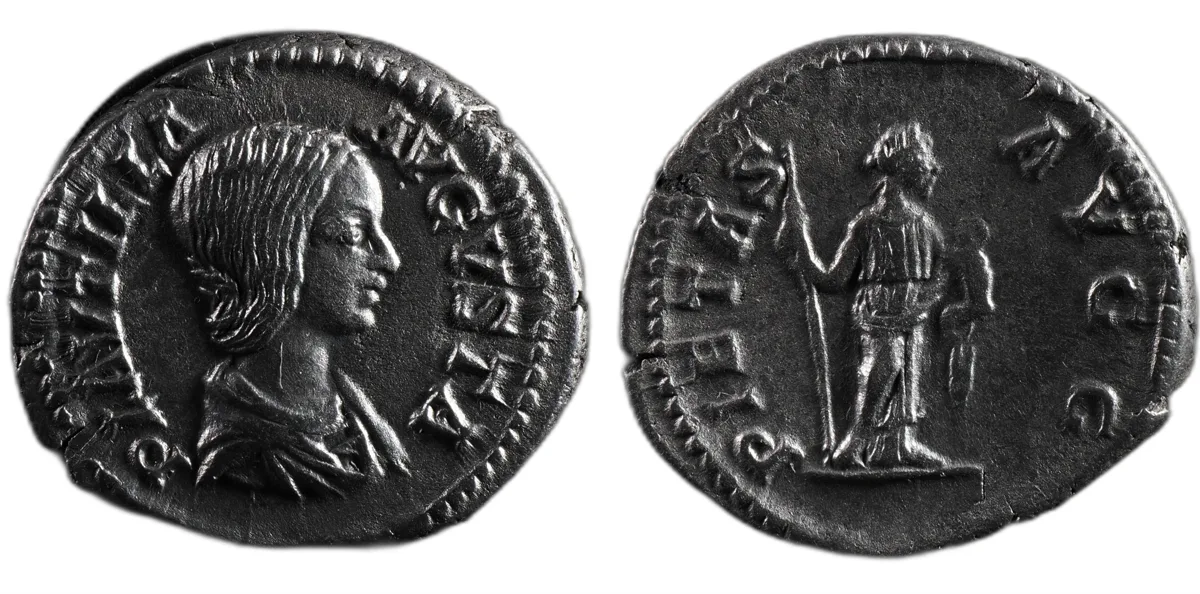 Plautilla AR Denarius Rome AD 202-205 Pietas AVGG RIC IV Caracalla 367