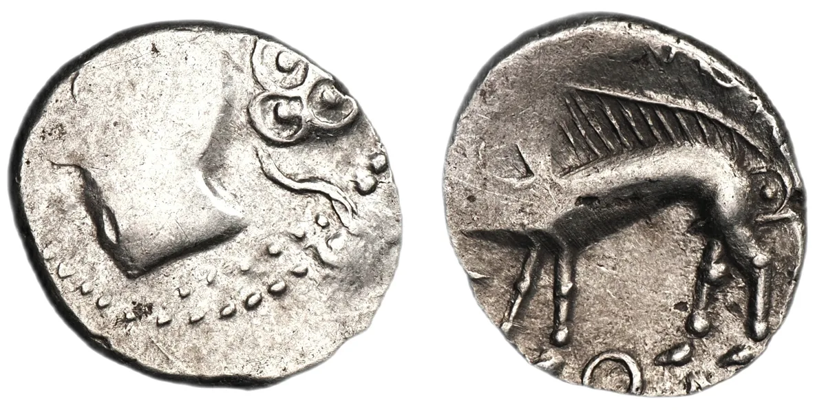 Gaul, Sequani. AR Denarius. Circa 27 BC–AD 14.