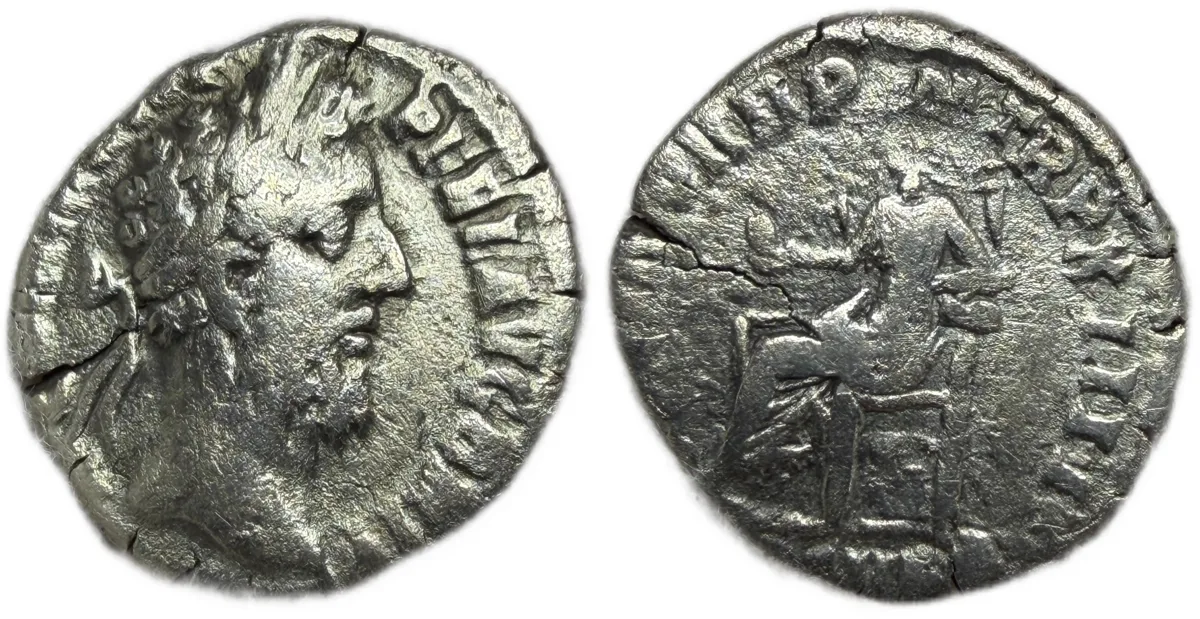 Commodus Denarius with Securitas Seated RIC 179