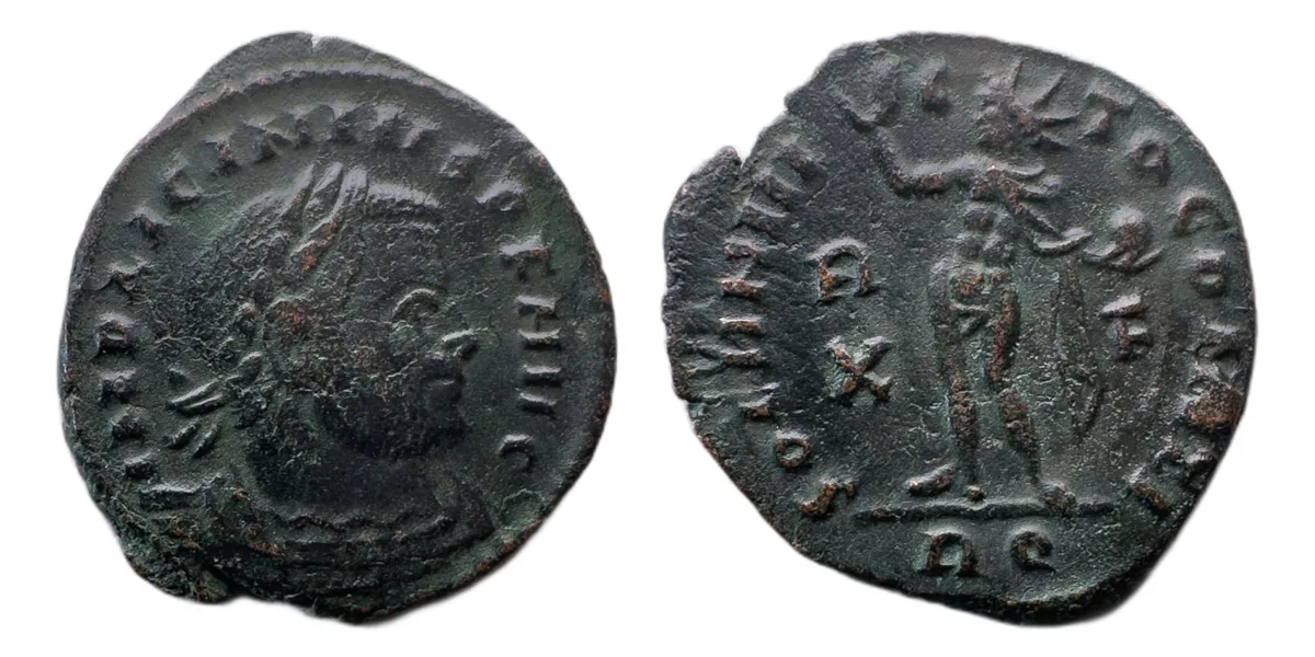 Licinius I — Nummus, SOLI INVICTO COMITI, Rome