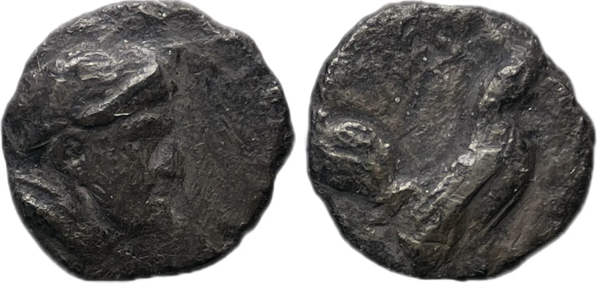 Baktria, Local issues. Sophytes. Circa 280/78-270 BC. AR Obol 0.48g