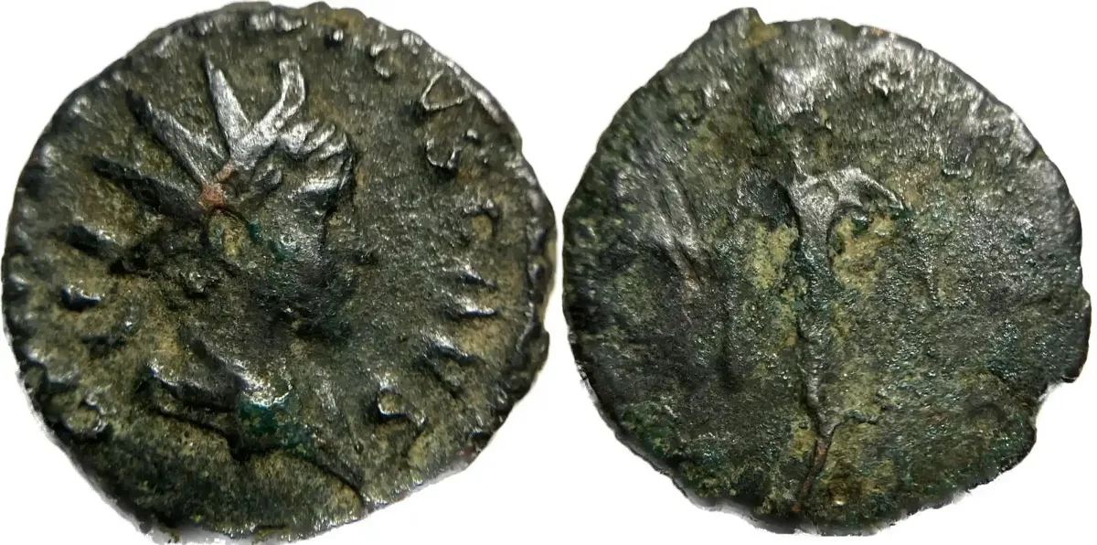 Tetricus II AE Antoninianus | 18mm, 3.6g | SPES AVGG | Trier Mint