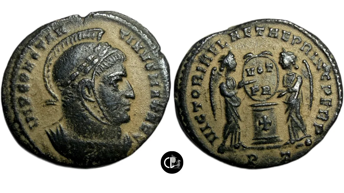 Constantine I. AE Follis. Ticinum Mint,  AD 318-319
