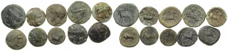 Lot of 10 Bronze uncleaned