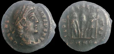 Roman Constantius II (Sturck 337-340 AD) AE 16.4mm 1.94gm, Nummus, Cyzicus