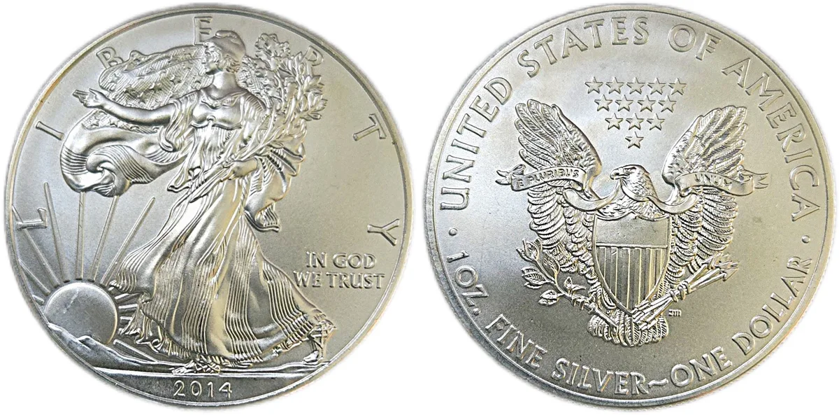 2014 American Silver Eagle – 1 oz .999 Fine Silver – Choice BU Condition