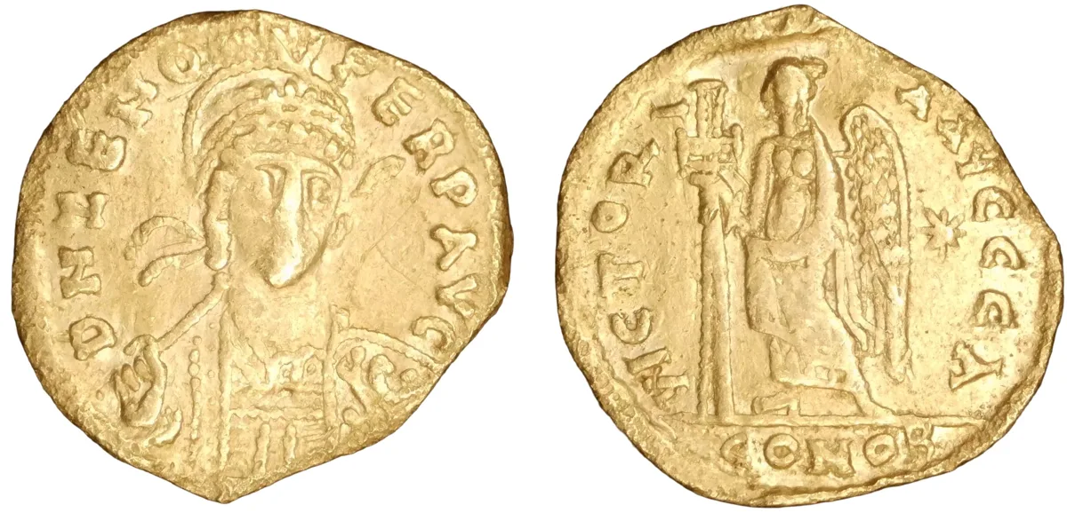 Zeno. AD 474-491. AV Solidus.