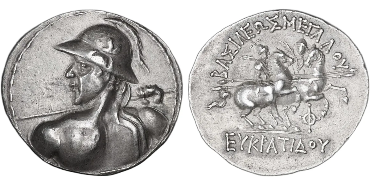 BAKTRIA, Greco-Baktrian Kingdom. Eukratides I “the Great,”
