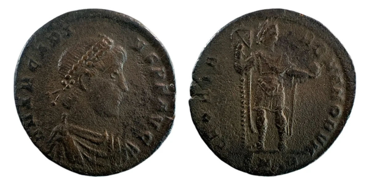 Arcadius — Maiorina, GLORIA ROMANORVM, Cyzicus, AE AE2