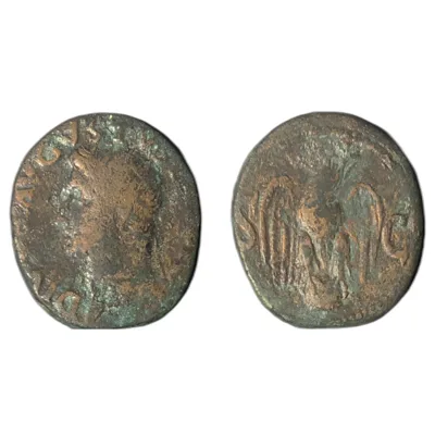 Divus Augustus Dupondius, struck under Tiberius, circa 34-37 at Rome mint.