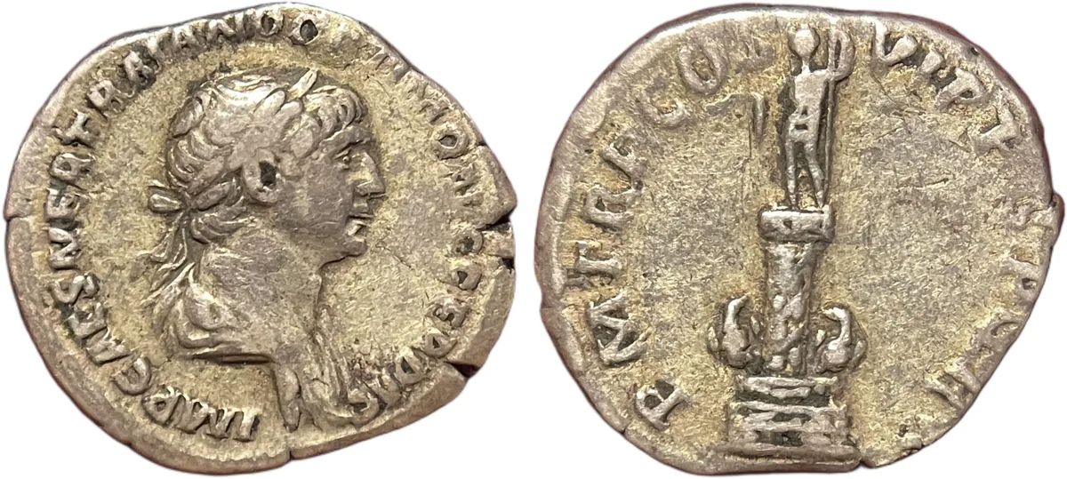 Trajan (98-117 AD) AR Denarius - Trajan's Column