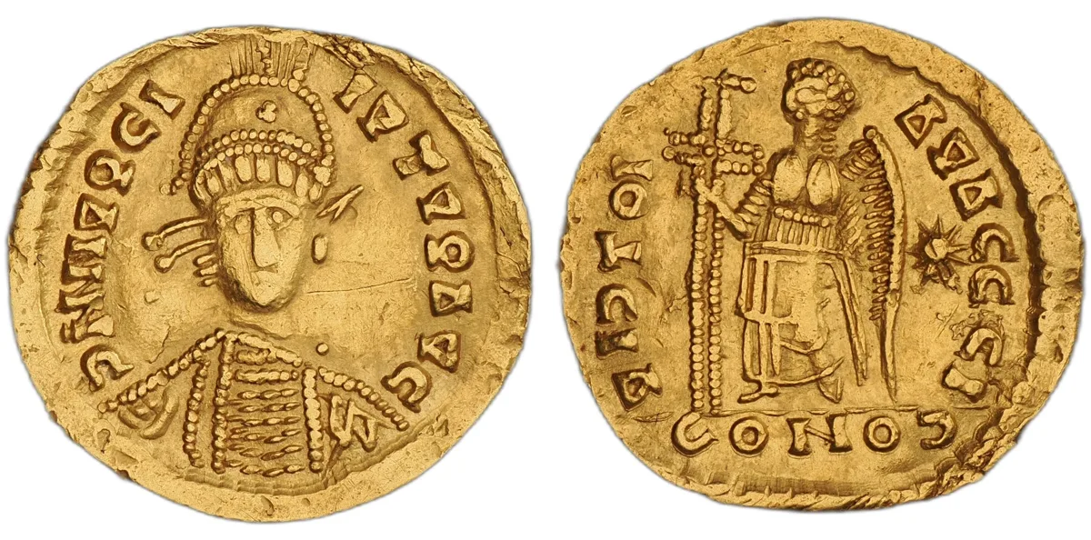 Germanic Tribes, 476-500s. AV Solidus Imitating an Issue of Zeno, Uncertain Mint