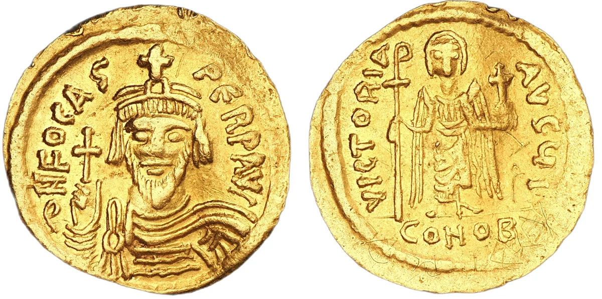 Phocas, 602–610. AV Solidus, Constantinople