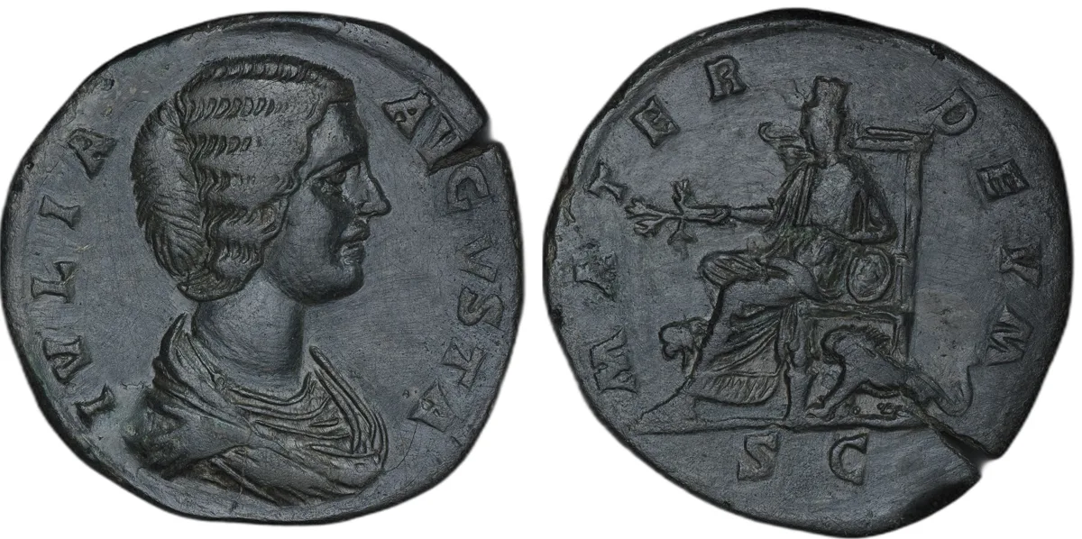 Julia Domna, wife of Septimius Severus, Sestertius