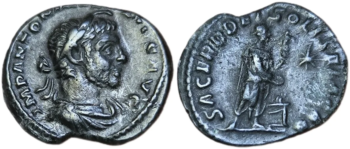 Elagabalus - A.D. 218-222 Silver Denarius with rare Horned Bust