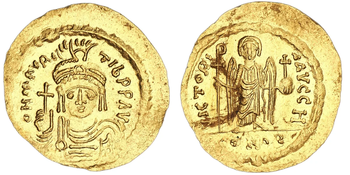 Maurice Tiberius, 582-602. AV Solidus, Constantinople.