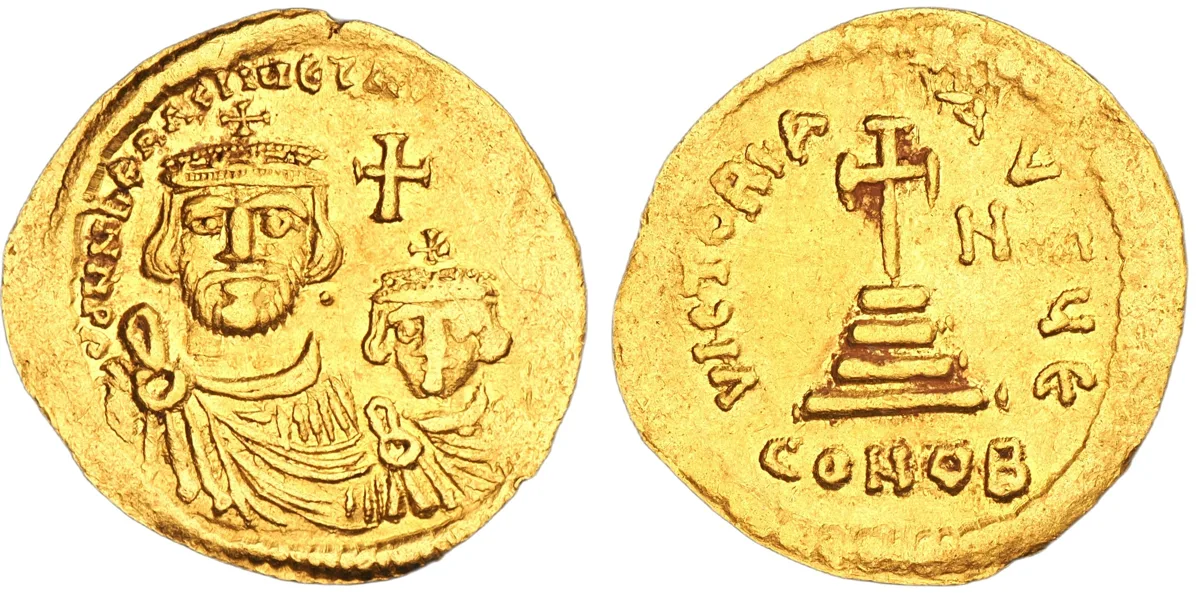 Heraclius with Heraclius Constantine, 616-625. AV Solidus, Constantinople