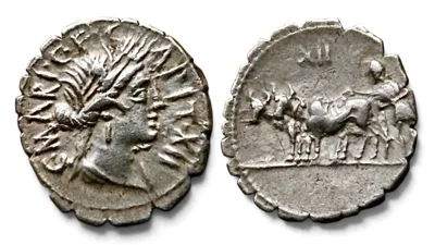 C. Marius C. f. Capito, 81 BC, AR Denarius (3.83 g). Rome mint.