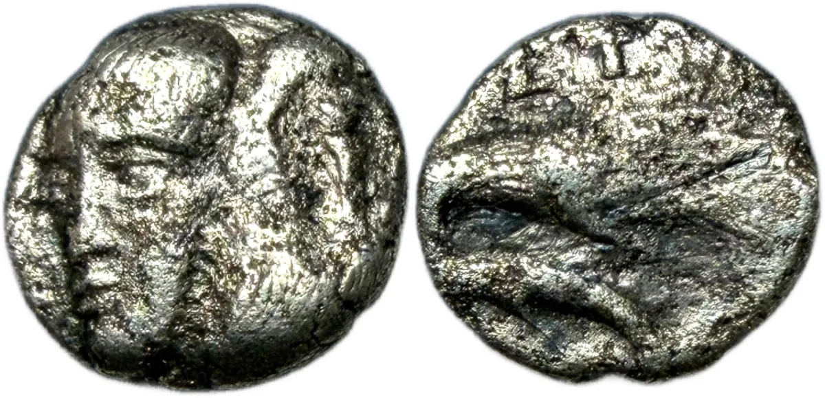 Moesia, Istros AR Obol. Circa 420-390 BC