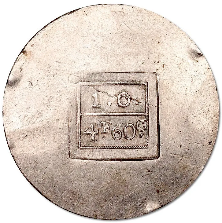 1813 Croatia, French occupation during siege by Austrian army, Emergency 4Fr 60C in gEF and very rare