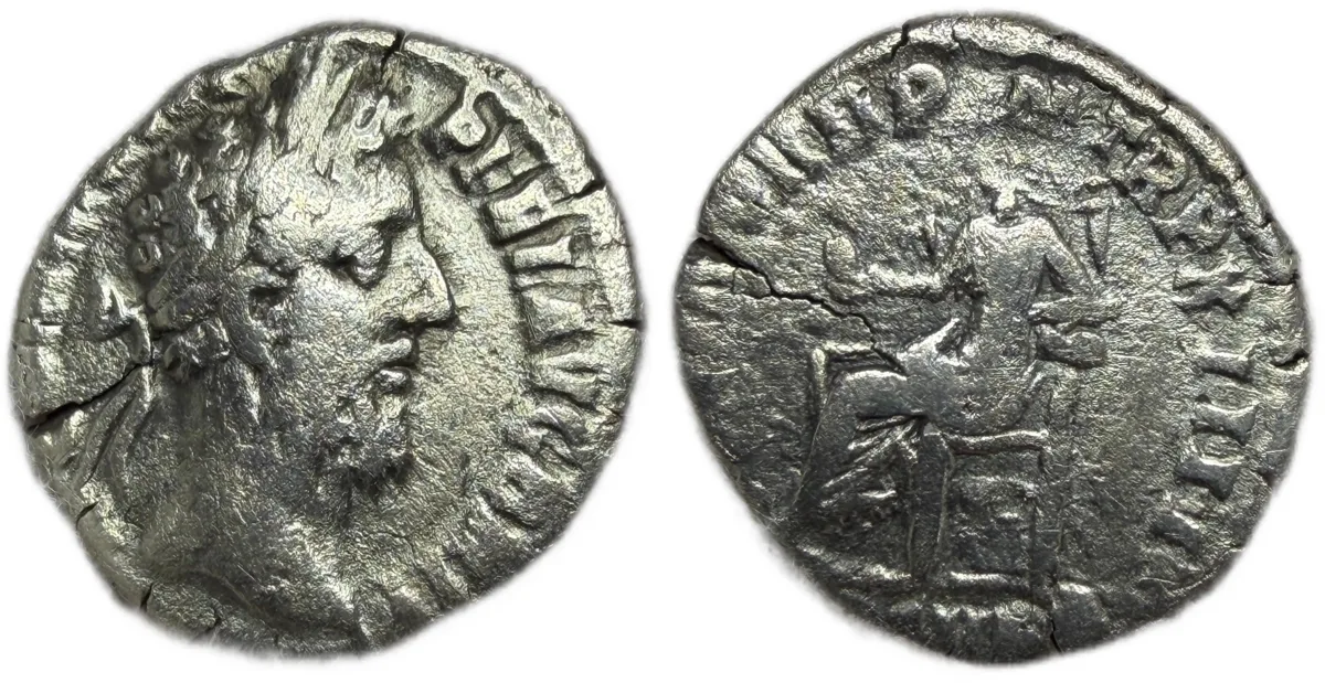 Commodus Denarius with Securitas Seated RIC 179