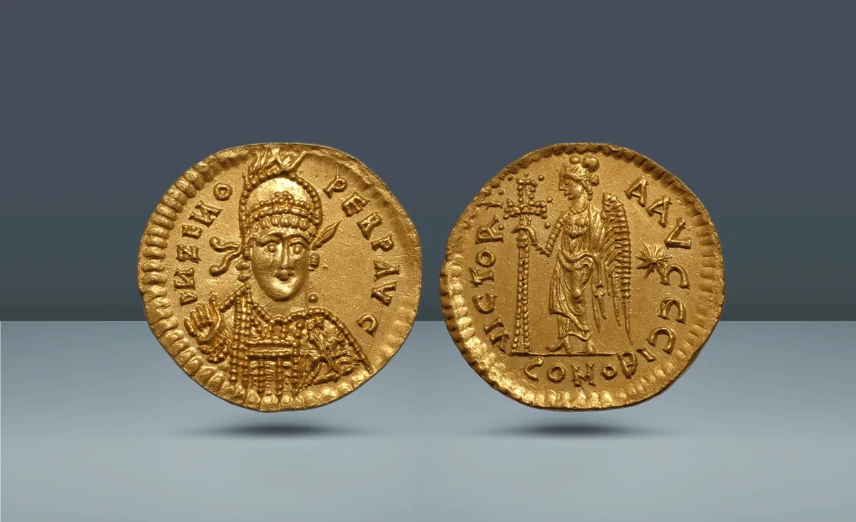 Byzantine Empire, Pseudo-Imperial. In the name of Zeno, 2nd reign, 476-491 AD Uncertain mint, c. 476-489 AD