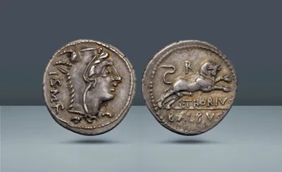 Roman Republic, Italy. L. Thorius Balbus, Rome, c. 105 BC