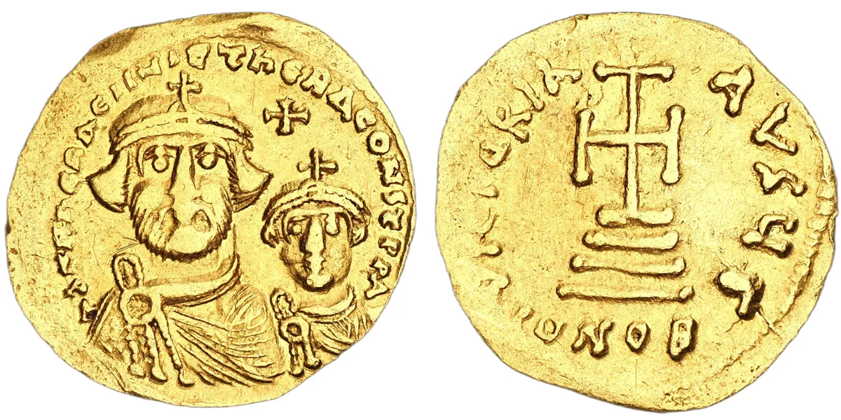 Heraclius with Heraclius Constantine, 610-641. AV Solidus, Constantinople
