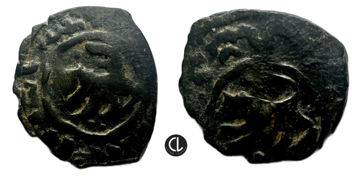 Mamluk Sultanate, temp. al-Nasir Nasir al-Din al-Hasan, AE Fals, Halab Mint, Without Date