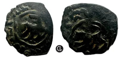 Mamluk Sultanate, temp. al-Nasir Nasir al-Din al-Hasan, AE Fals, Halab Mint, Without Date