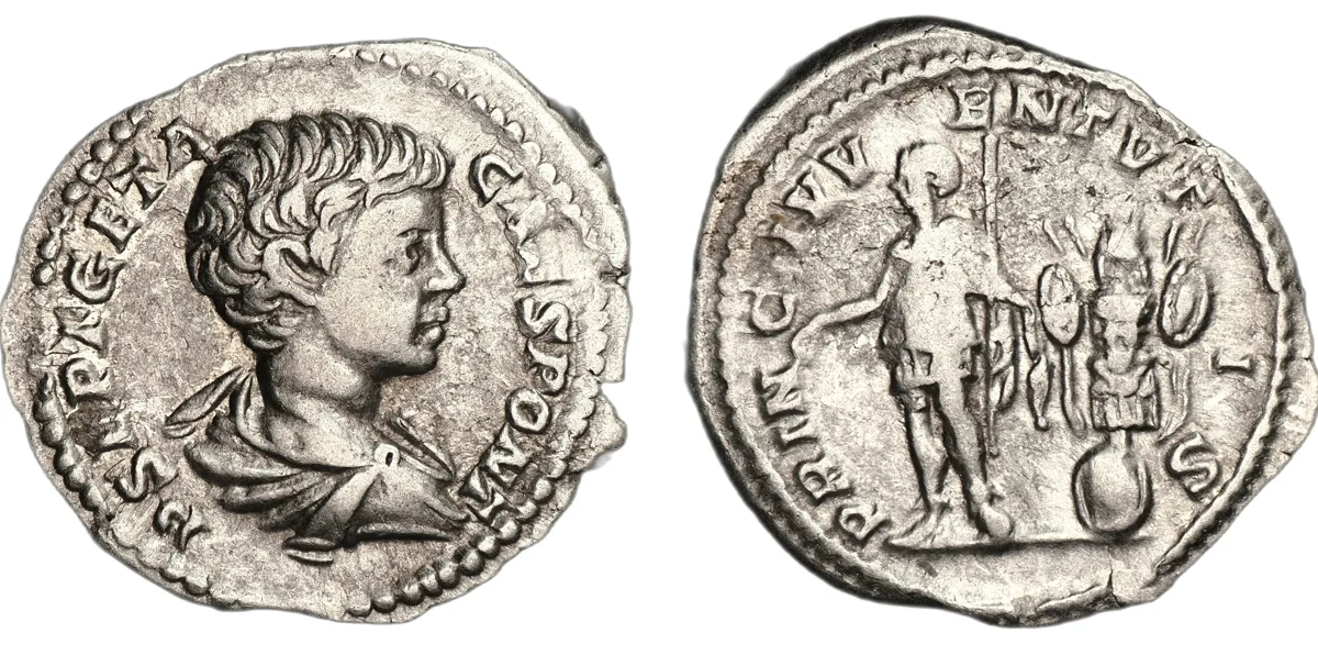 Geta, 198-217, Denarius, as Caesar