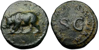 Domitian. Quadrans. Rome. Struck AD 84-85