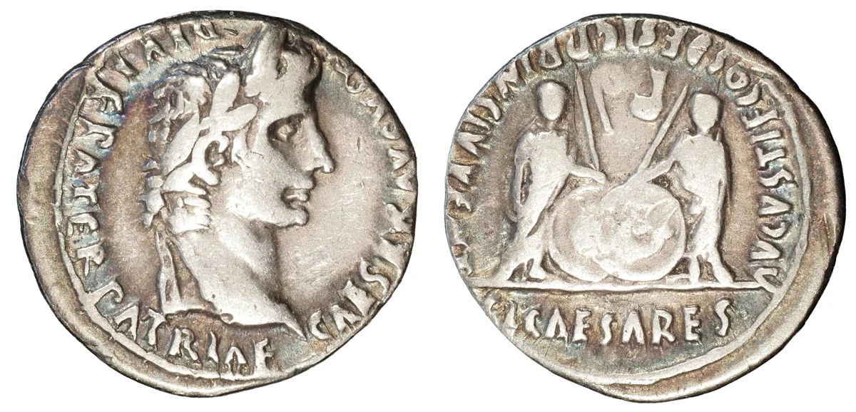Augustus (27 BC – AD 14). AR Denarius. Lugdunum (Lyon) mint