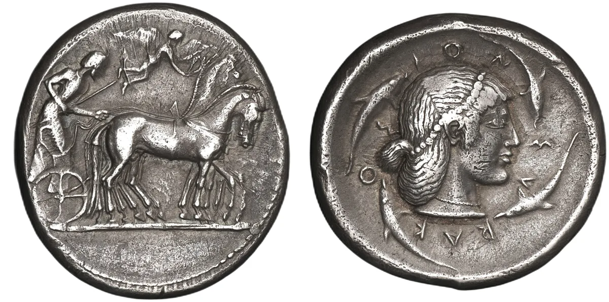 Sicily, Syracuse. Circa 480-475 BC. Tetradrachm