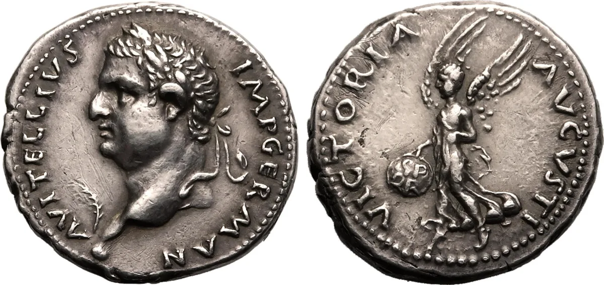 Vitellius, A.D. 69. Denarius, Tarraco mint.
