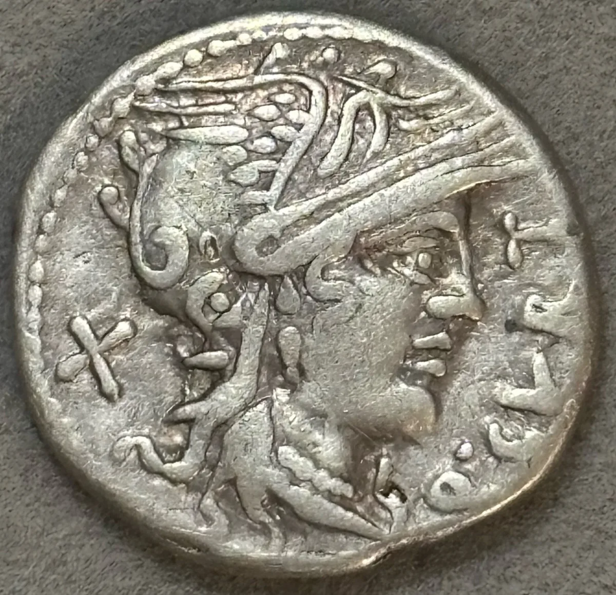 Q. Curtius and M. Silanus 116-115 BC Denarius Rome