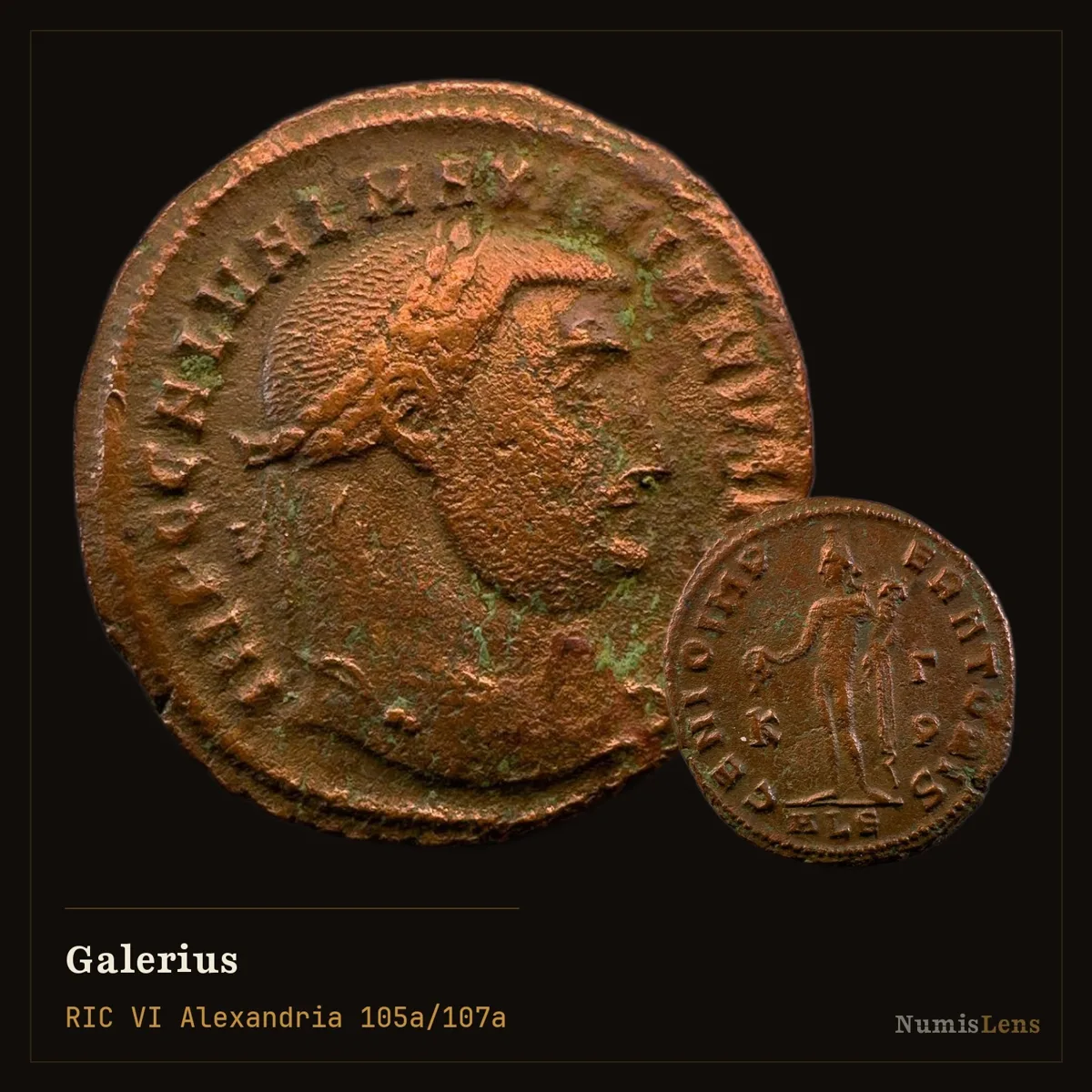 Galerius — Follis, GENIO IMPERATORIS, Alexandria