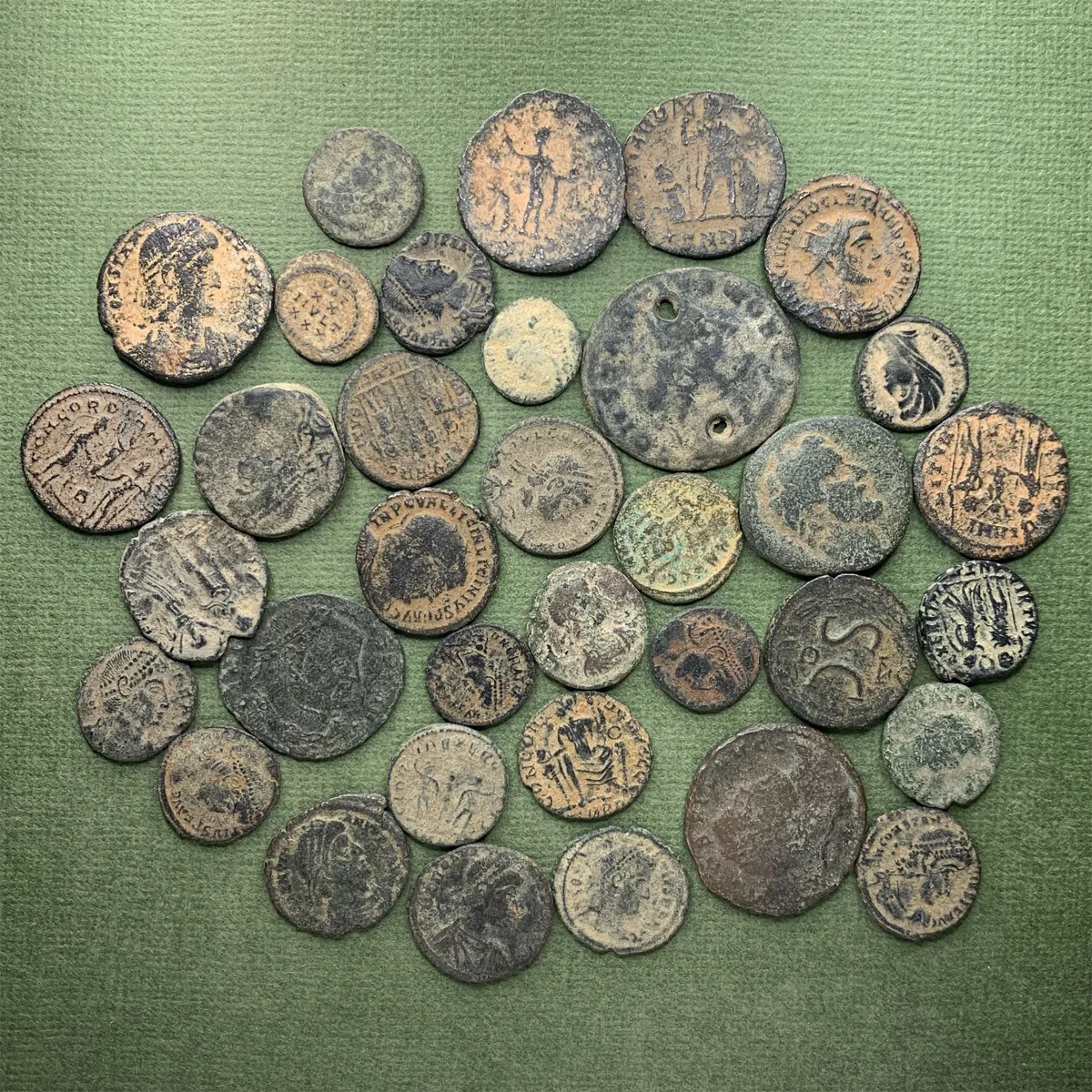 Lot of 35 roman bronze coins