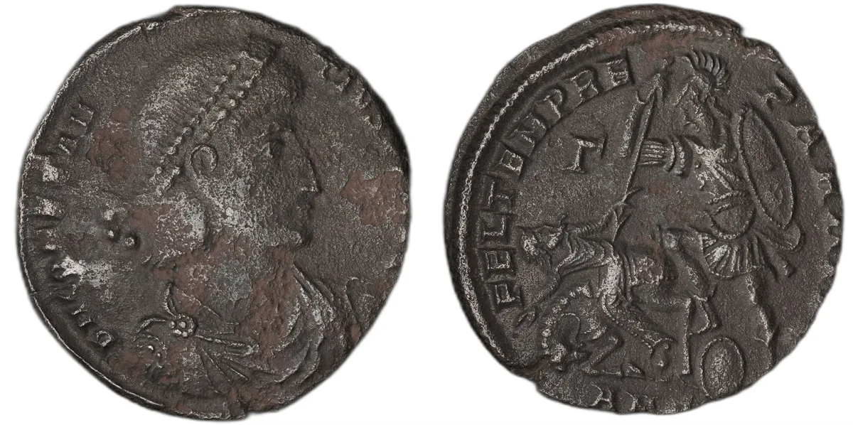 Constantius II, reduced AE2, bronze, reign 337-361 CE, minted 348-350 CE