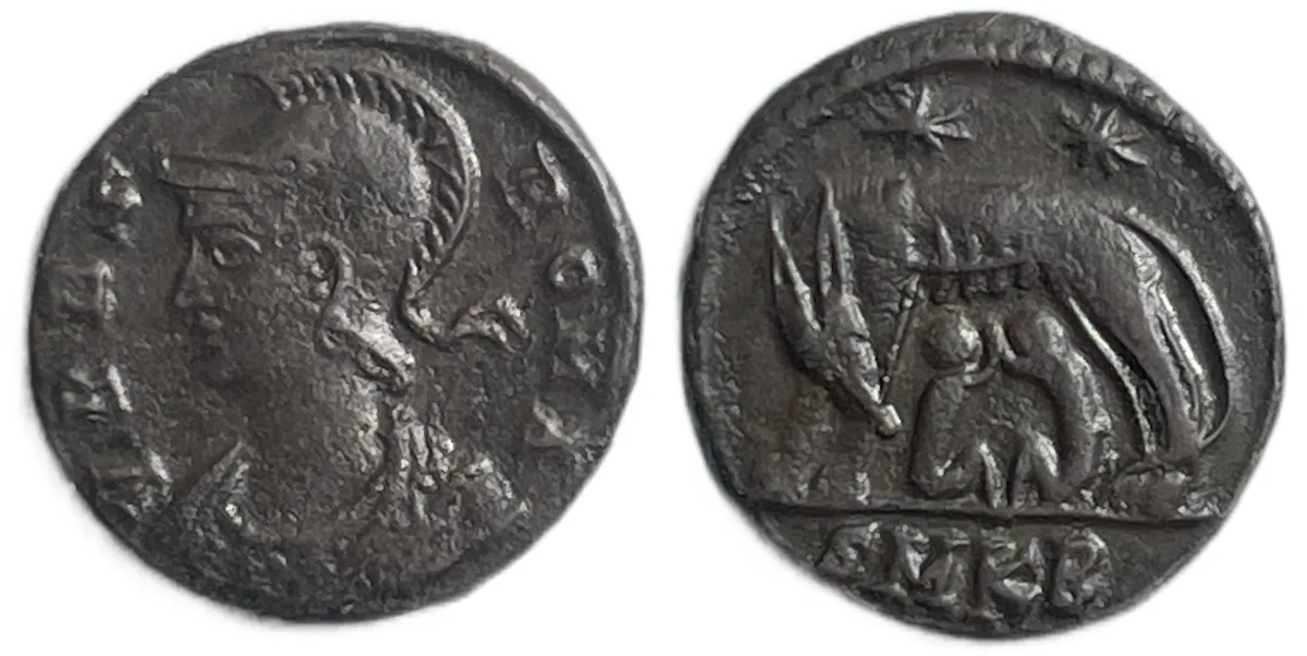 Constantine I. Bronze Ae2. Cyzicus mint. 331–334 CE.