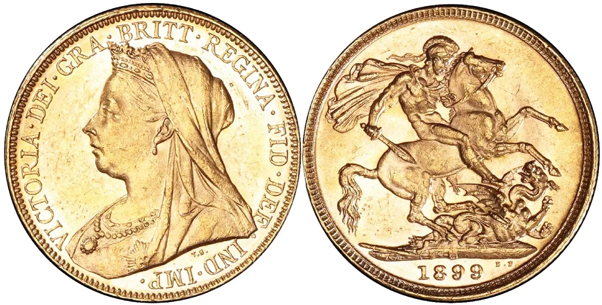 1899 M Australia Queen Victoria old head, Sovereign in superb UNC