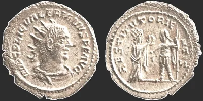 Roman Valerian, 253-260 AD (Struck 255-256 AD) BI 23mm 3.64gm Antoninianus,  Antioch mint