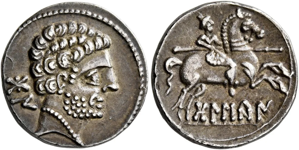 Bolskan. Circa 150-100 BC. Denarius
