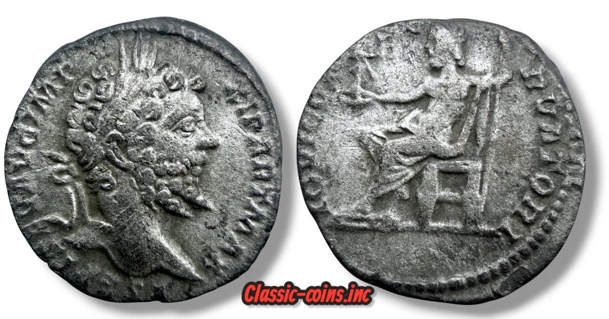 Septimius Severus AR Denarius, Rome Mint, 198-200 AD